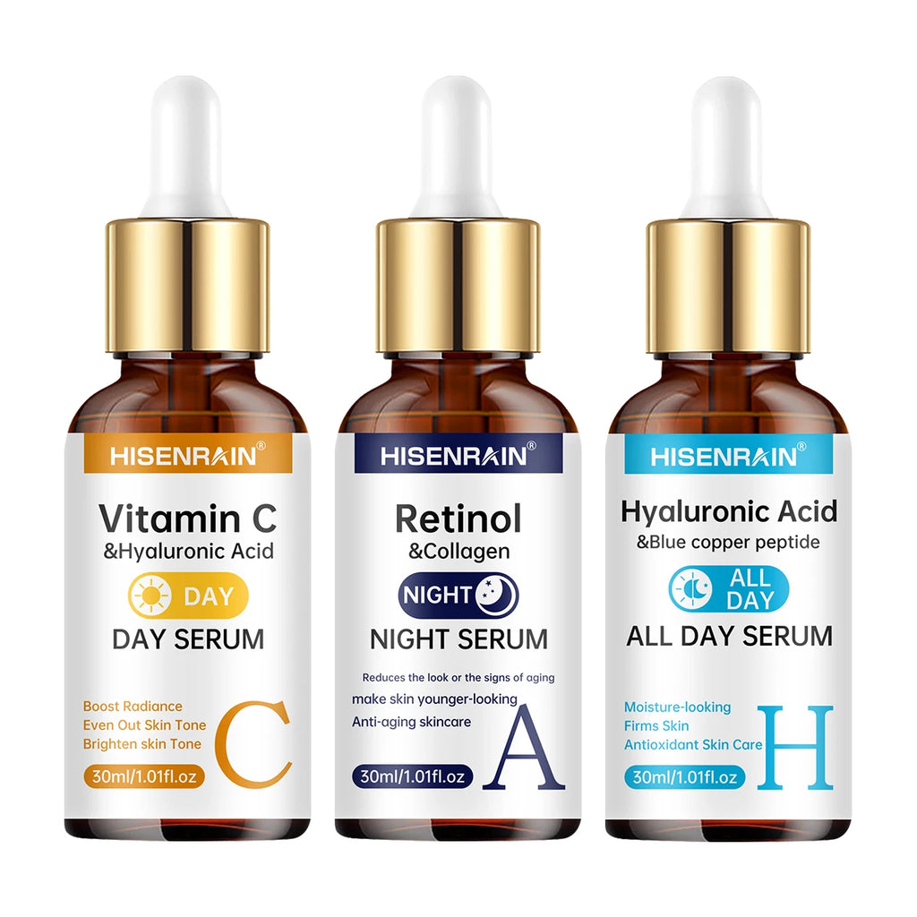Vitamin C + Retinol + Hyaluronic Acid Serum Trio