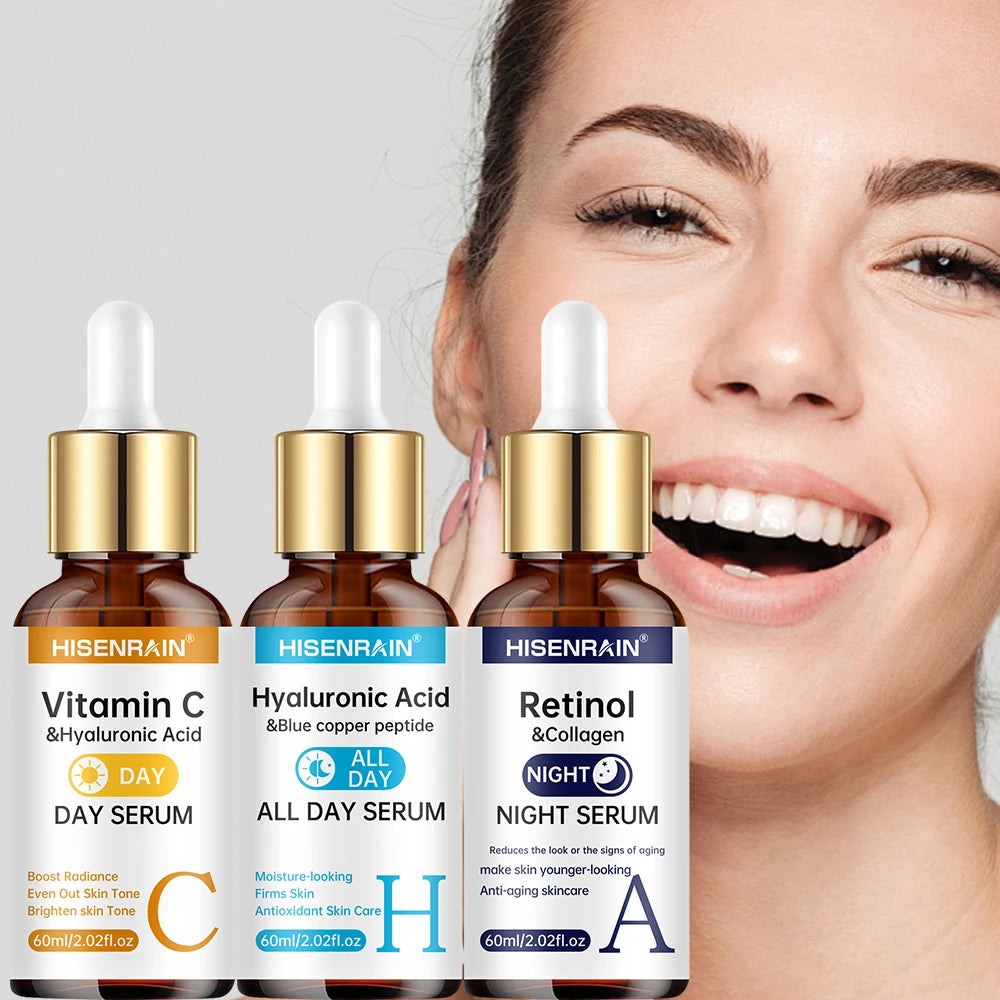 Vitamin C + Retinol + Hyaluronic Acid Serum Trio