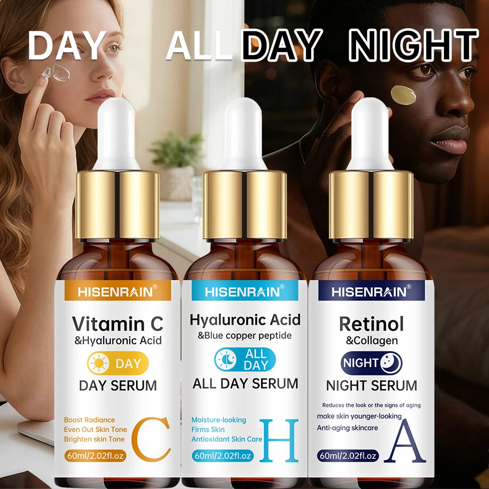Vitamin C + Retinol + Hyaluronic Acid Serum Trio