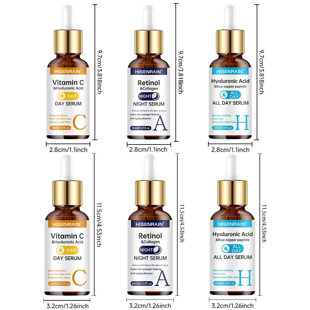 Vitamin C + Retinol + Hyaluronic Acid Serum Trio
